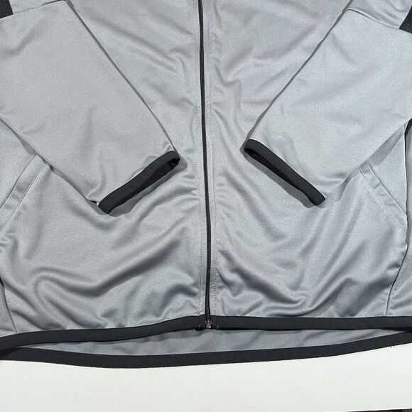 Nike Full Zip Grey Training Track Jacket Performance Fabric Men's Large Tall LT - Picture 2 of 12